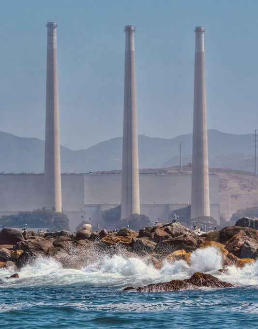 Three Stacks and Some Rocks - Morro Bay California, Coastal Photography Poster (22x28)